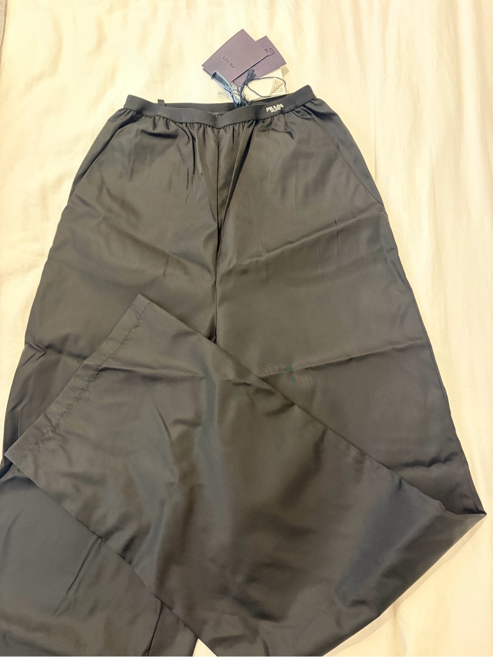 Prada Black Satin Trousers - Picture 4 of 7